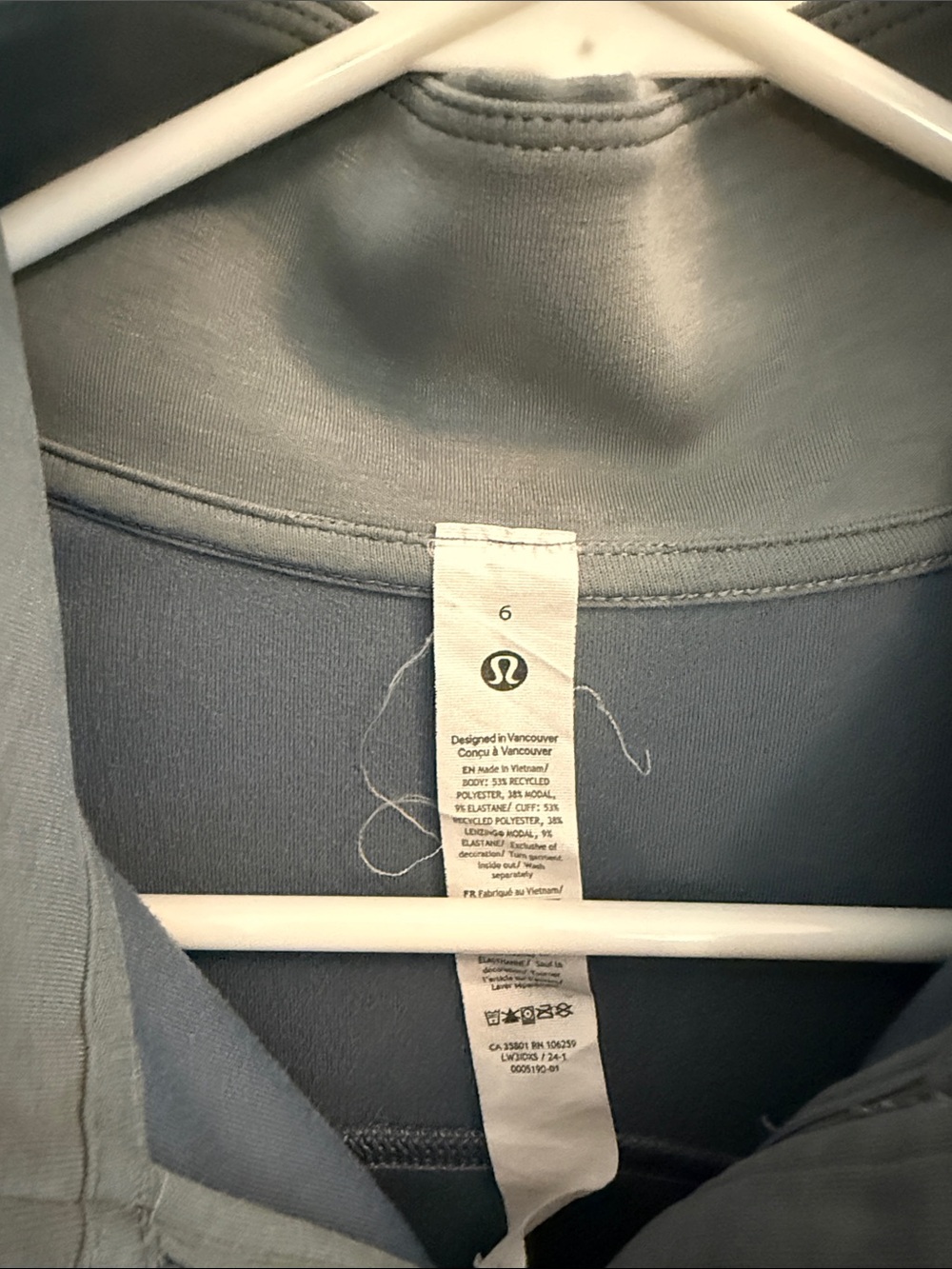 Lululemon Women's Half-Zip Brushed Softstreme Pullover Belgian Blue - Picture 6 of 8